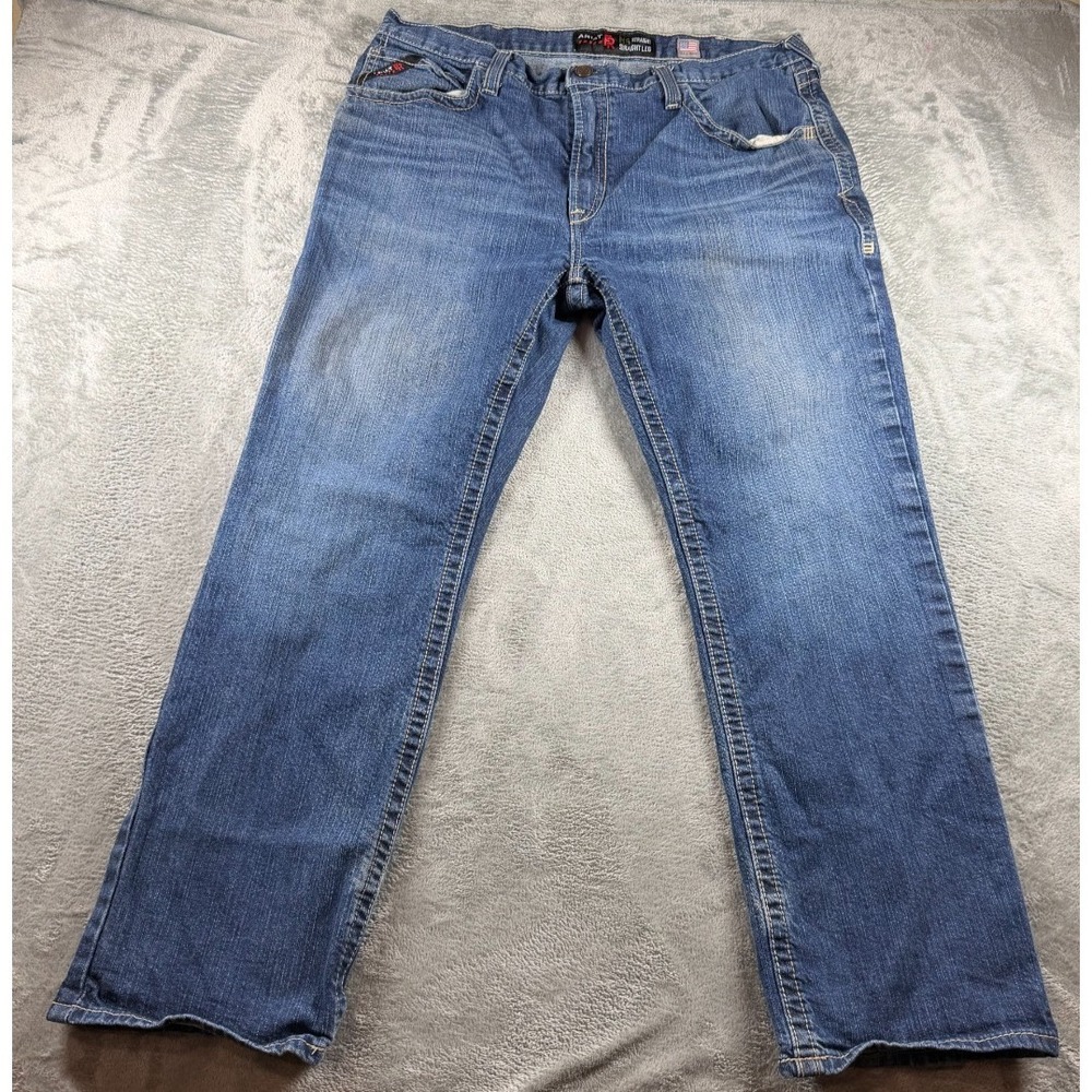 Ariat FR M5 Straight Jeans Mens 40x32 Actual 40x31 Blue Work